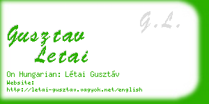 gusztav letai business card