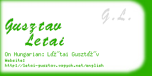 gusztav letai business card